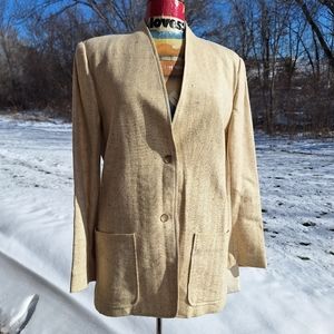 NWT Vtg 80s 90s Halston silk blend blazer